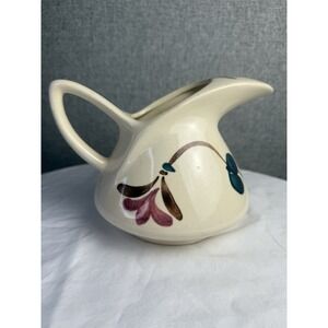 Vintage Purinton Pottery Dutch Ceramic Jug Pitcher Red Ivy Blossom Floral‎ USA